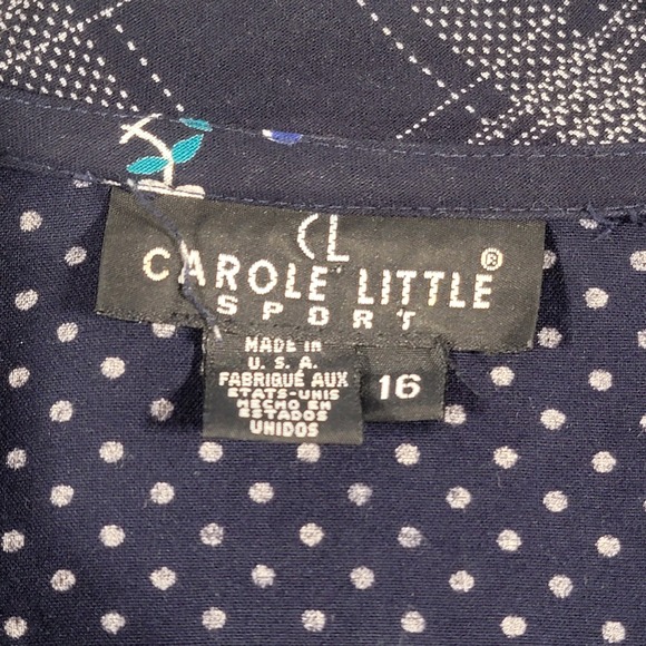 Vtg Carole Little 2‎ Piece Set Skirt Top Women's 16 Polka Dot Plaid Cottagecore - Picture 5 of 14